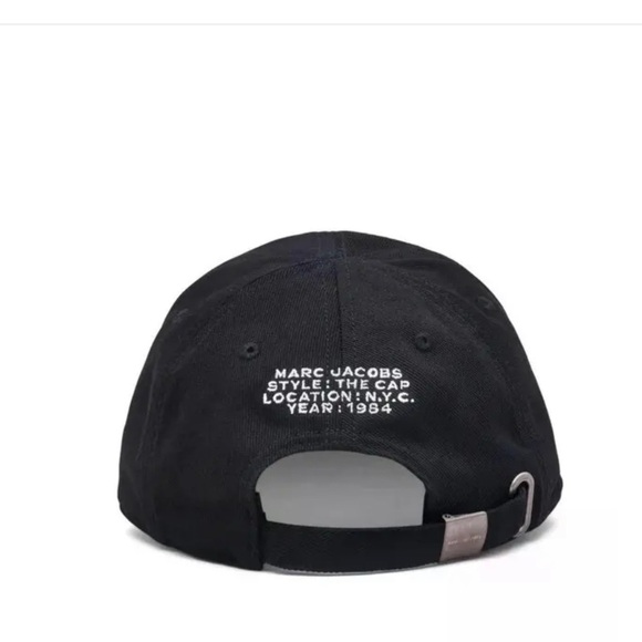 NWT MARC JACOBS THE Cap Logo hat Black white main image 5